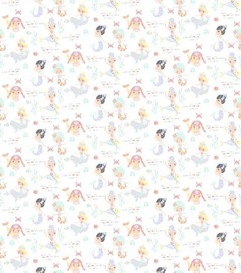 Springs Creative Mermaid Cotton Fabric